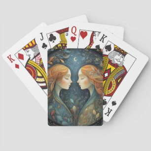 Gemini Twins Zodiac Astrology Mystical Birthday Playing Cards