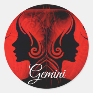 Gemini Twins Zodiac Horoscope Sign Stickers