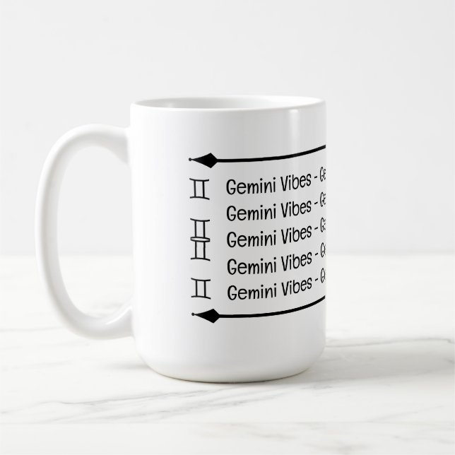 Gemini Vibes Coffee Mug (Left)