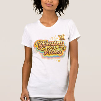 Gemini Vibes Retro Zodiac T-Shirt | Astrology Birt
