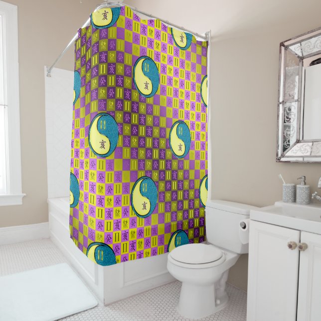 Gemini & Water Boar Shower Curtain (In Situ)