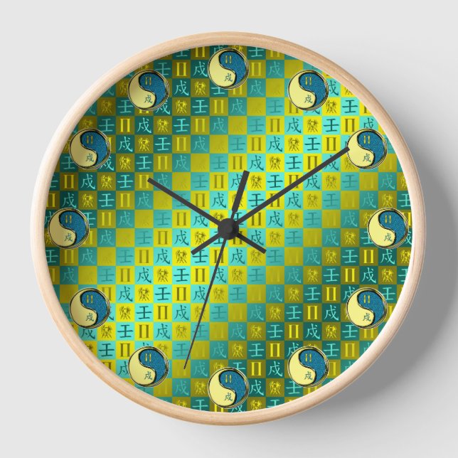Gemini & Water Dog Clock (Front)