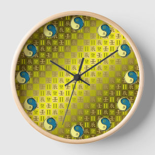 Gemini & Water Dragon Clock