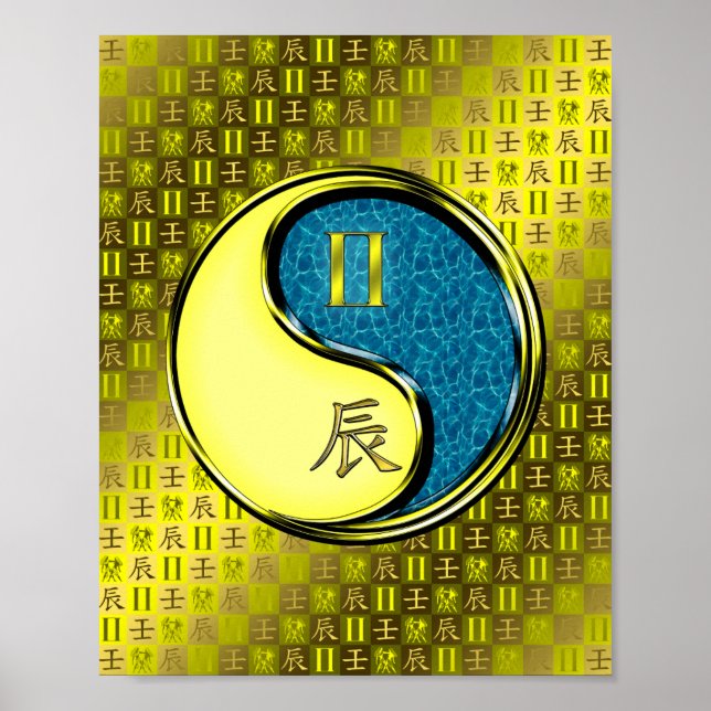 Gemini & Water Dragon Poster (Front)