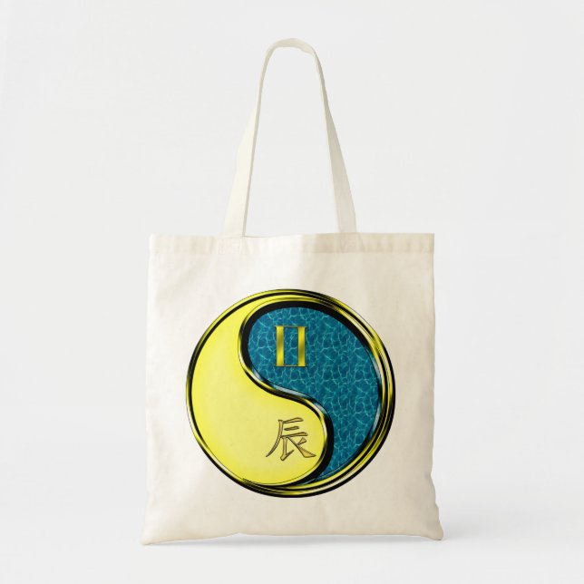 Gemini & Water Dragon Tote Bag (Front)