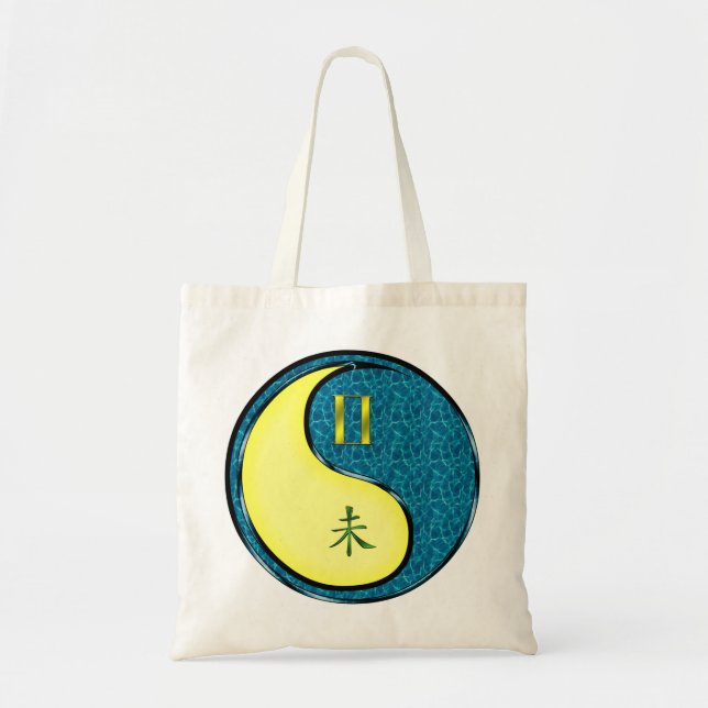 Gemini & Water Goat Tote Bag (Front)