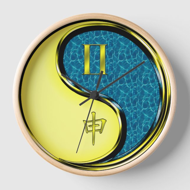 Gemini & Water Monkey Clock (Front)