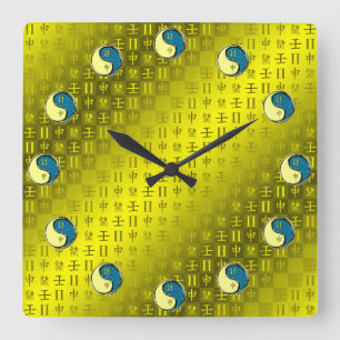 Gemini & Water Monkey Square Wall Clock