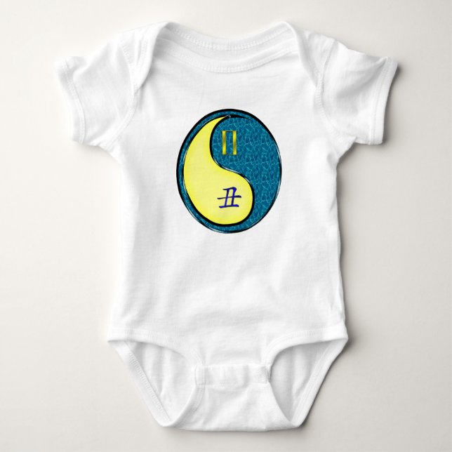 Gemini & Water Ox Baby Bodysuit (Front)