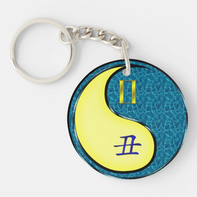 Gemini & Water Ox Key Ring (Front)