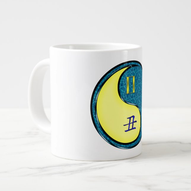 Gemini & Water Ox Large Coffee Mug (Front Left)