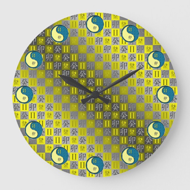 Gemini & Water Rabbit Large Clock (Front)
