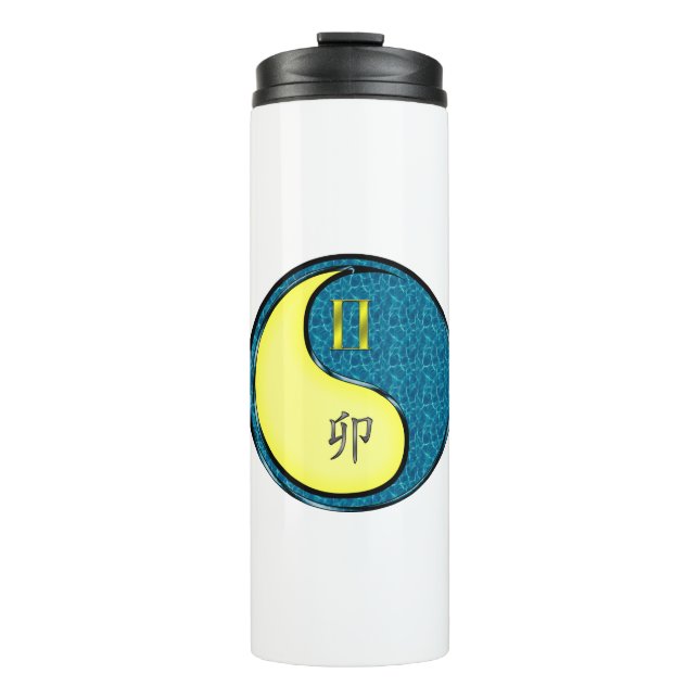 Gemini & Water Rabbit Thermal Tumbler (Front)