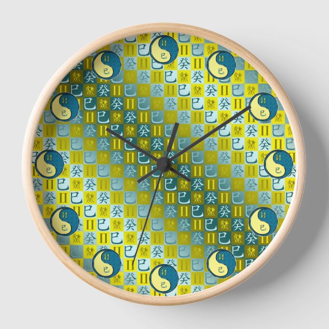 Gemini & Water Snake Clock (Front)