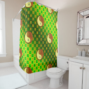 Gemini & Wood Goat Shower Curtain