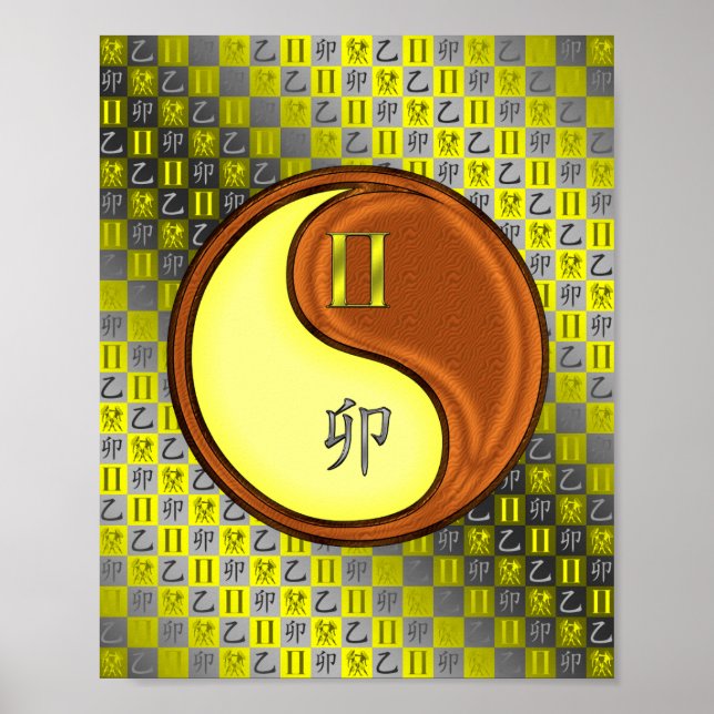 Gemini & Wood Rabbit Poster (Front)