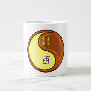 Gemini & Wood Rooster Large Coffee Mug