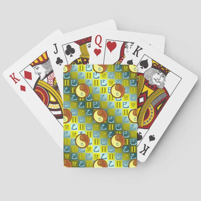 Gemini & Wood Snake Playing Cards (Back)