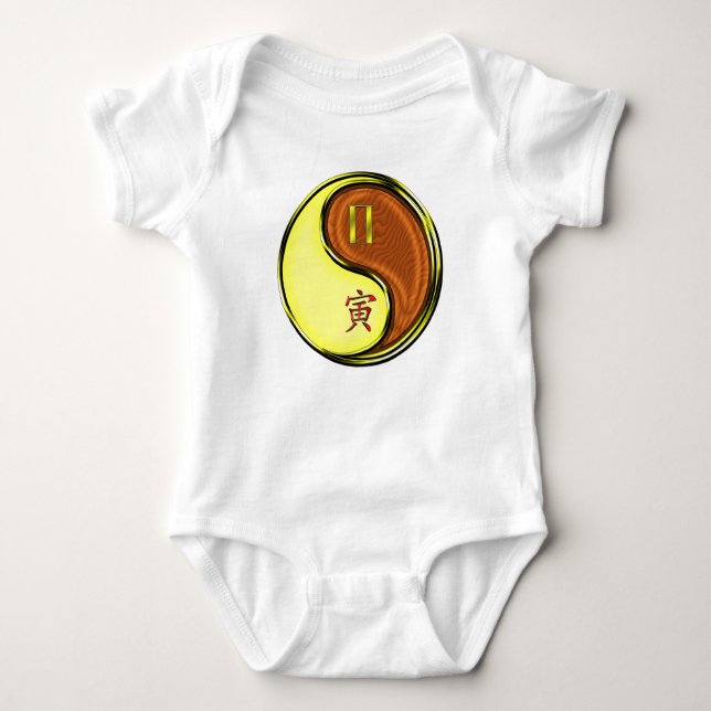 Gemini & Wood Tiger Baby Bodysuit (Front)