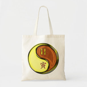 Gemini & Wood Tiger Tote Bag