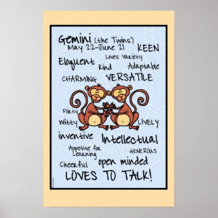 Gemini wordcloud poster