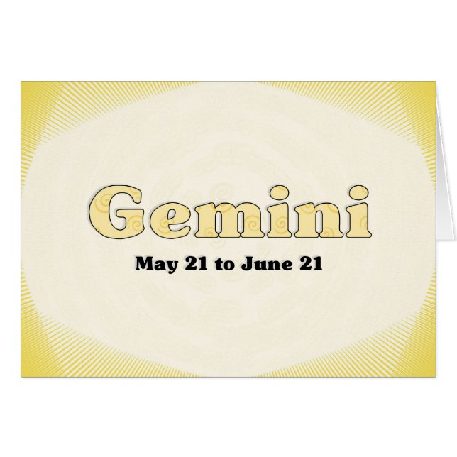 Gemini Zodiac (Front Horizontal)