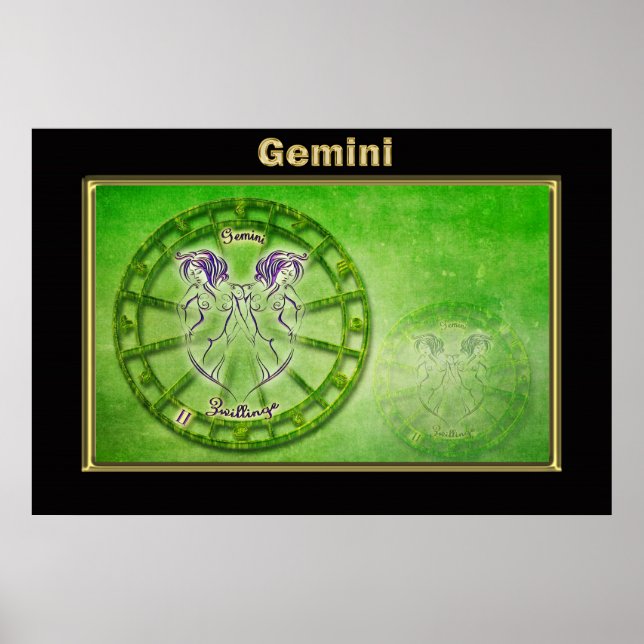 Gemini Zodiac Astrology design Poster (Front)