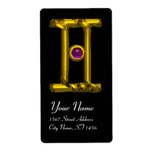 GEMINI ZODIAC BIRTHDAY JEWEL Purple Alexandrite