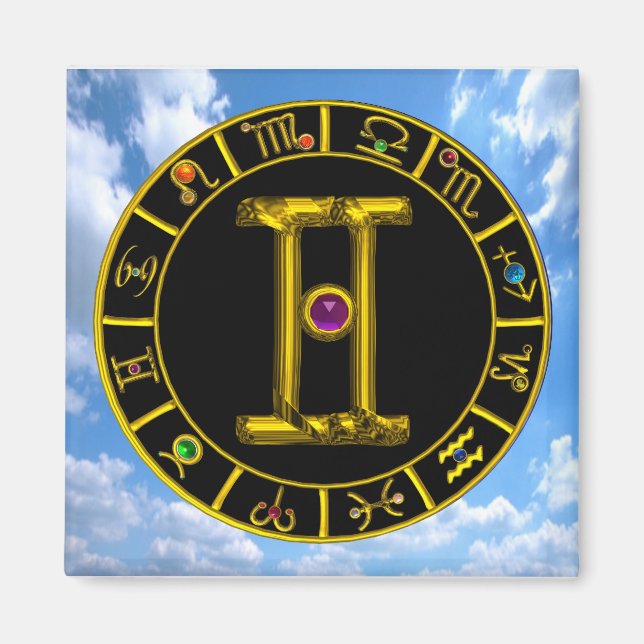 GEMINI / ZODIAC BIRTHDAY SIGNS MAGNET (Front)