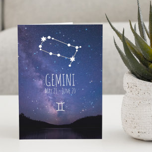 Gemini Zodiac Constellation   Astrology Card
