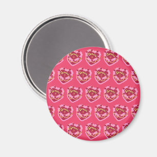 Gemini Zodiac Coquette Heart Birthday Cake Magnet