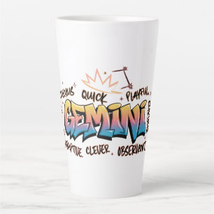 Gemini Zodiac  Graffiti  Latte Mug