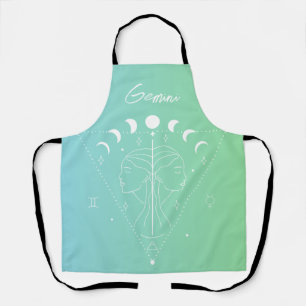 Gemini zodiac horoscope star sign gradient apron