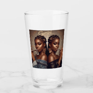 Gemini Zodiac Musician Trumpet Glass
