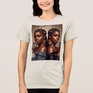 Gemini Zodiac Musician Trumpet  Tri-Blend Shirt