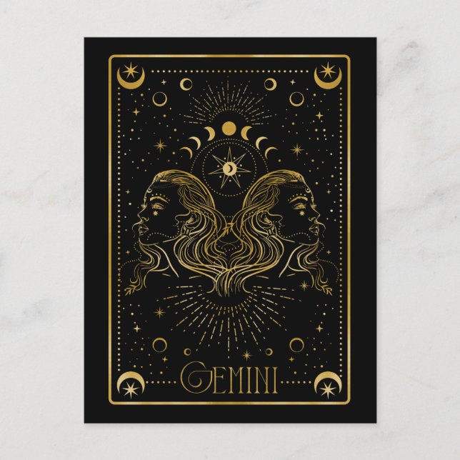Gemini zodiac  postcard (Front)