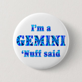Gemini Zodiac Sign 6 Cm Round Badge