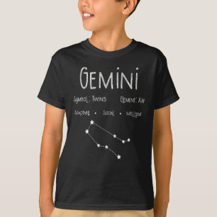Gemini Zodiac Sign Birthday Gift for Astrology T-Shirt