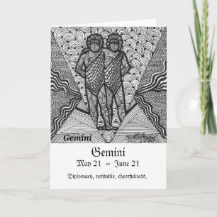 Gemini (Zodiac sign) Card