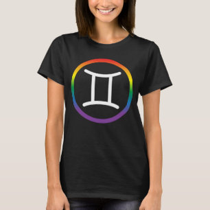 Gemini Zodiac Sign Gay Pride Rainbow LGBT LGBTQ As T-Shirt