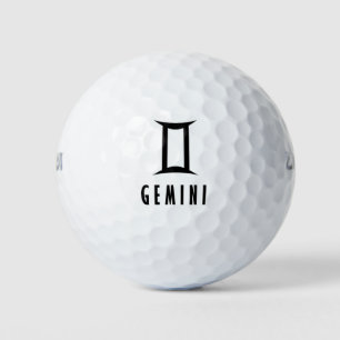 Gemini zodiac sign golf balls