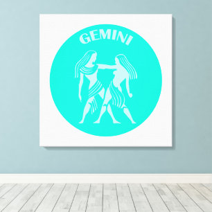 Gemini, Zodiac Sign, Horoscope, Astrology Canvas Print
