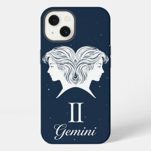 Gemini Zodiac Sign Illustration with Artistic Dual iPhone 13 Case