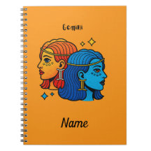 Gemini Zodiac Sign Pop Art - Retro Celestial Twins