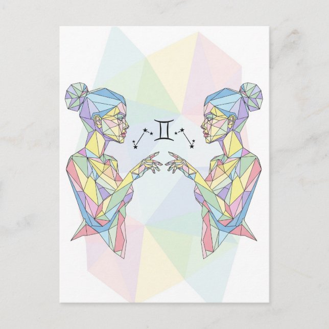 Gemini Zodiac Sign Postcard (Front)