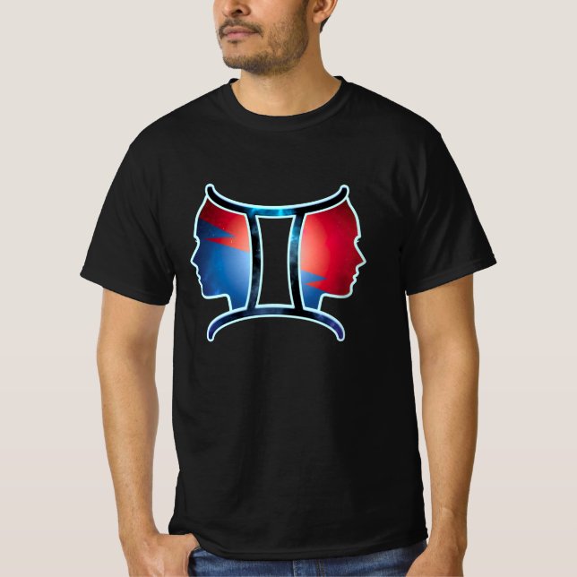 Gemini Zodiac Sign T-Shirt (Front)