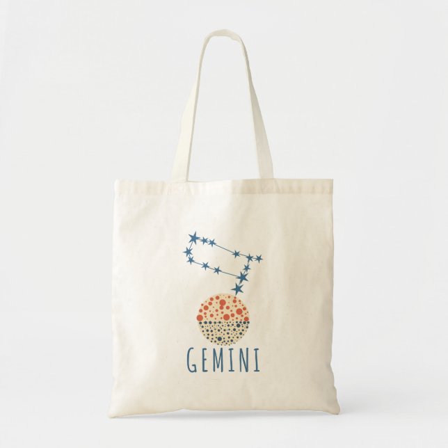 Gemini zodiac sign tote bag (Front)