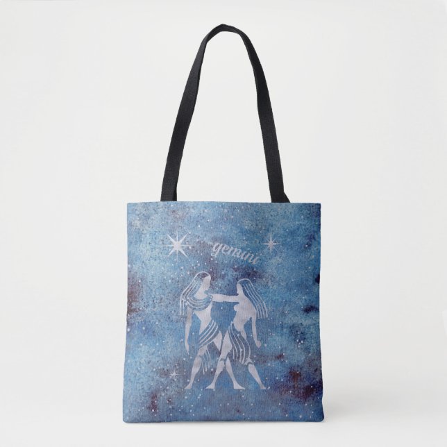 Gemini Zodiac Sign Tote Bag (Front)