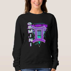 Gemini Zodiac Sign Vaporwave Aesthetics 80s 90s Me Sweatshirt