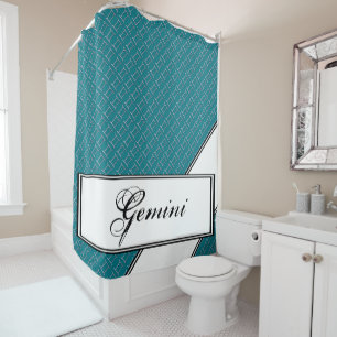 Gemini Zodiac Symbol Element by Kenneth Yoncich Shower Curtain